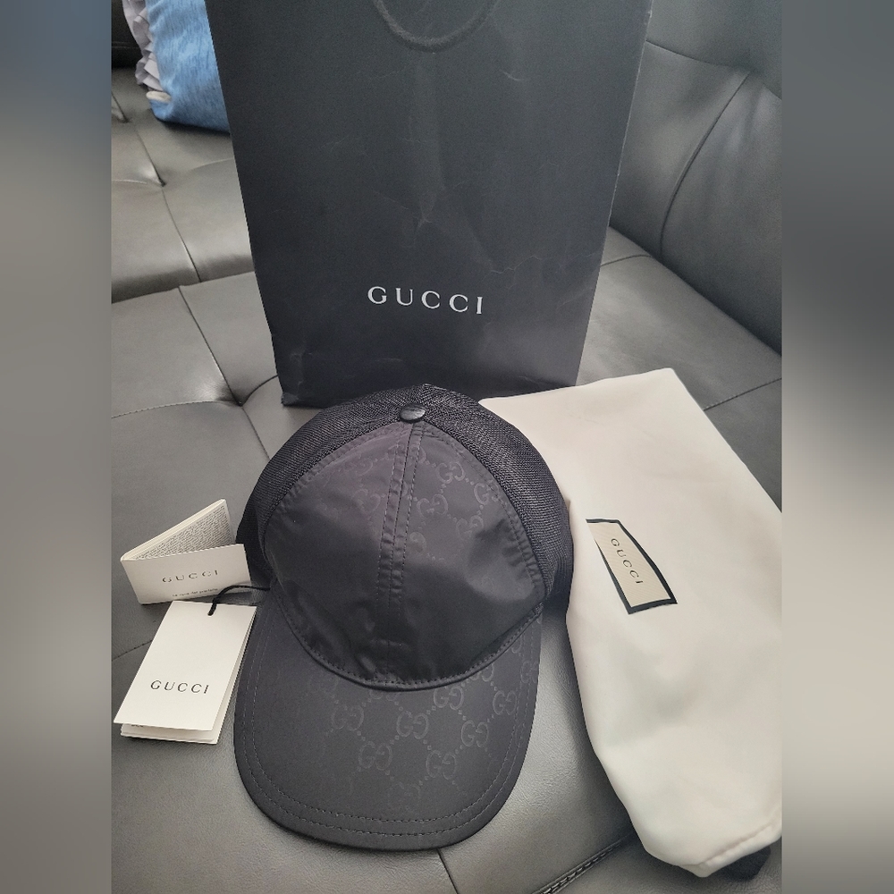 Brand new Black unisex x-large Gucci cap
